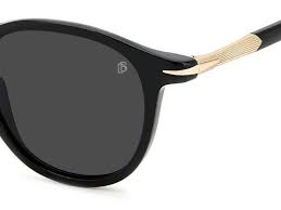 Occhiali da sole David Beckham DB 1114/S 2M2-IR 49 - Montatura oro nero, lenti grigie