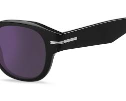 BOSS 1717/S 807-LZ Men's Sunglasses - Black Frame, Violet Mirrored Lenses