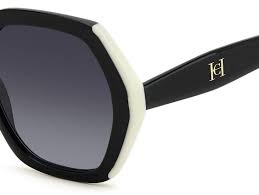 Carolina Herrera HER 0181/S 80S-9O 55 Women's Sunglasses - Black & White Frame, Grey Gradient