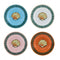 Ginori 1735 Il viaggio di Nettuno Set of four bread plates