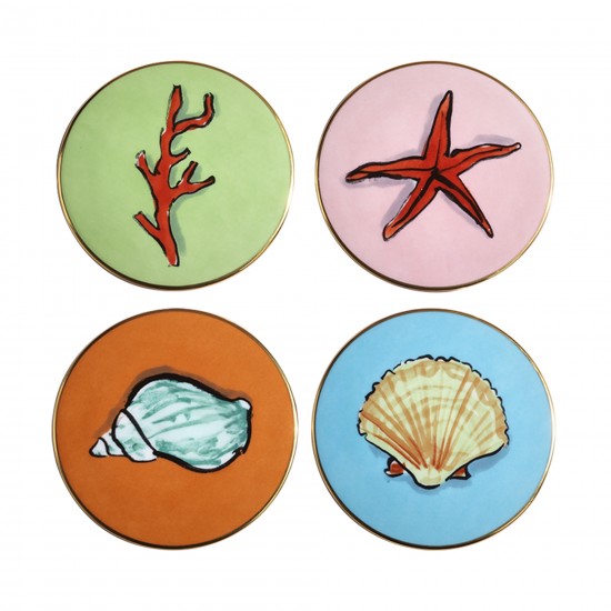 Ginori 1735 Il viaggio di Nettuno Set of four coasters