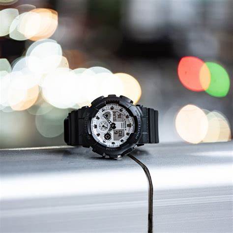 CASIO G - SHOCKCasio G - SHOCK GA - 100WD - 1AER Men's Watch – Black and White Analog - DigitalWATCHESEcecile
