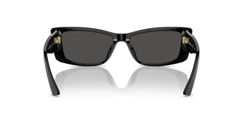 Jimmy Choo JC 5035B 500087 Women's Cat-Eye Sunglasses - Black Frame, Dark Gray Lenses