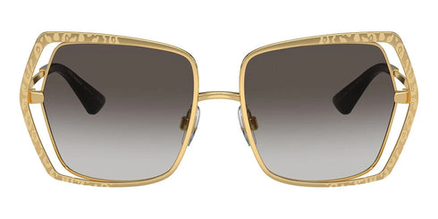 Dolce & Gabbana DG 2306 02/8G 55 Women's Sunglasses – Gold Frame, Grey Gradient Lenses