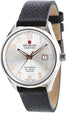 Swiss Military Hanowa SM05-4287.04.001 Men's Watch - Silver Dial, Black Leather Strap