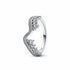 Pandora Anello a onda asimmetrica scintillante 192543C01-54 - Argento, zirconia cubica, misura 54