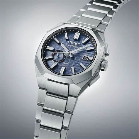 Seiko Astron SSJ013J1 GPS Solar Men's Watch - Blue Dial, Titanium Bracelet