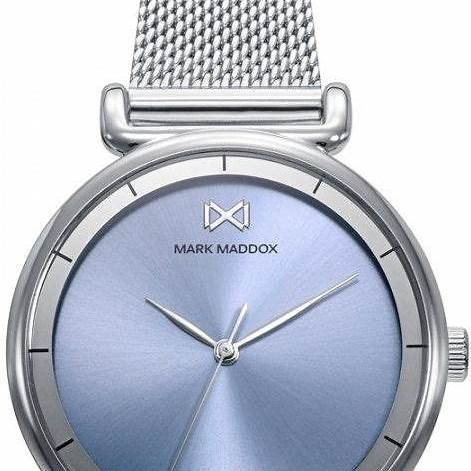 Mark Maddox MM0131-50 Women's Quartz Watch - Stainless Steel with Sky Blue Dial