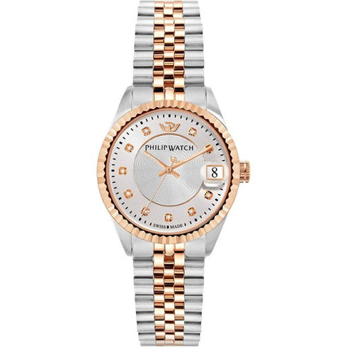 Philip Watch R8253597524 Orologio da donna Caribe - 31 mm, quadrante argento, bicolore