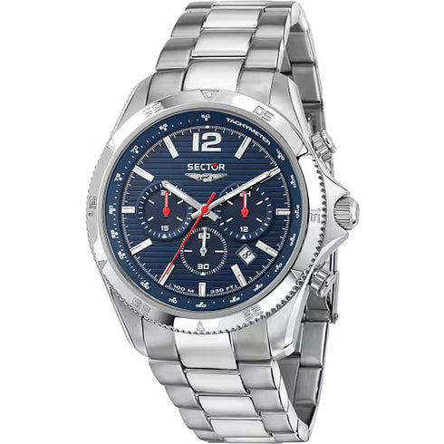 Sector 650 R3273631003 Cronógrafo - 45mm Esfera Azul Reloj de Hombre de Acero Inoxidable