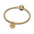 Pandora Charm penzolante a forma di cuore - placcato oro 14k con pietre scintillanti