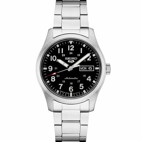 Seiko 5 Sports SRPG27K1 Men's Automatic Watch - 39.4mm Stainless Steel, Black Dial