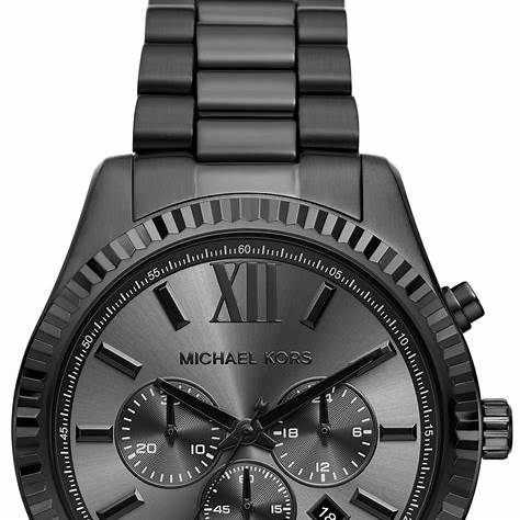 Michael Kors MK9154 Cronografo Lexington nero in acciaio da uomo