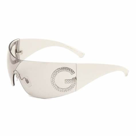 Dolce & Gabbana DG2298B 06/87 40 Occhiali da sole Shield da donna - Montatura grigio chiaro, lenti grigio chiaro