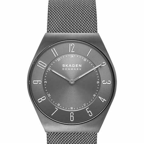 SKAGEN DENMARKSkagen Denmark Grenen SKW6824 Ultra Slim Watch – 37mm Charcoal Dial, Mesh Strap, QuartzWATCHESEcecile