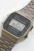 Casio A168WEGG-1BEF Unisex Digital Watch - Black Ion-Plated Stainless Steel Band, Vintage Style