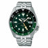 Seiko 5 Sports SSK035K1 Automatic GMT Men's Watch - Green Dial, Steel Bracelet