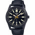 Casio MTP-VD02BL-1EUDF Men's Black Leather Watch – Black Dial