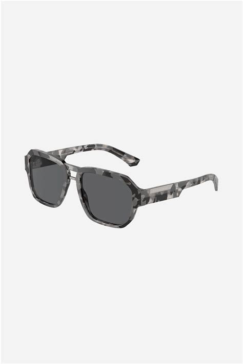 Dolce & Gabbana DG4464 343587 Men's Sunglasses - Havana Gray Frame, Dark Gray Lenses