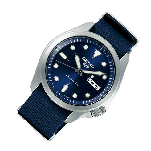 Seiko 5 Sports SRPE63K1 Automatic Men's Watch - Blue Dial, Nylon Strap