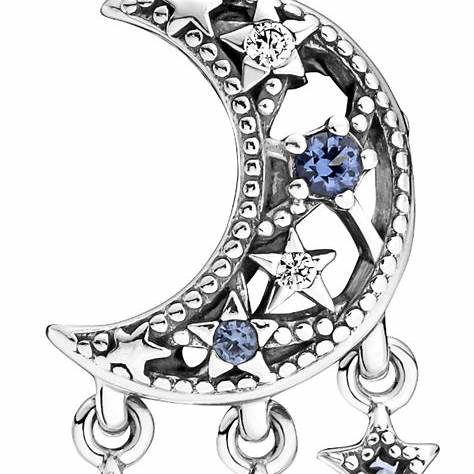 Pandora 799643C01 Stella e mezzaluna - Argento 925 con zirconi blu e trasparenti