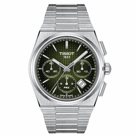 Tissot PRX Automatic Chronograph T137.427.11.091.00 – Green Dial, Stainless Steel Bracelet