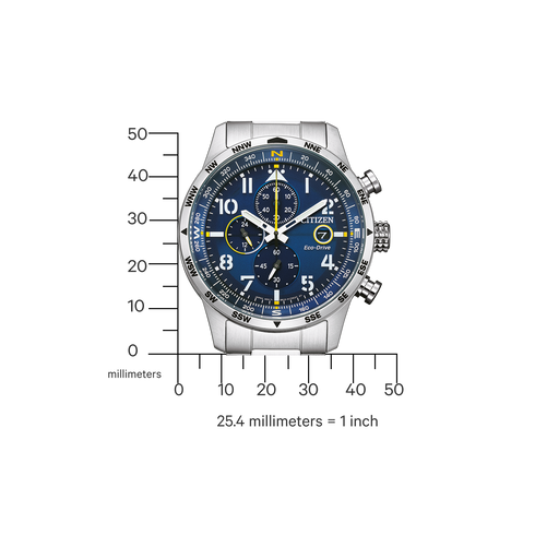 Citizen CA0790-83L Eco-Drive Cronógrafo – Esfera azul, 43 mm, Acero inoxidable