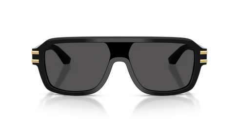 Dolce & Gabbana DG4507 501/87 Herren-Sonnenbrille - Schwarzer Rahmen, dunkelgraue Gläser