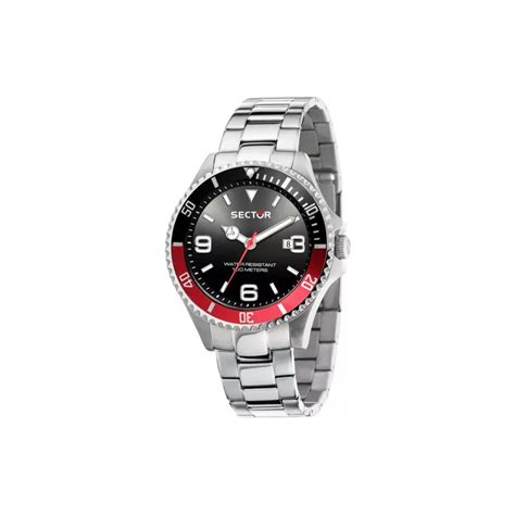 Sector 230 R3253161021 Orologio al quarzo da uomo - Acciaio inossidabile, quadrante nero, datario