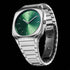 D1 Milano Bracciale Quadrato 37mm Eden D1-SQBJ06 - Acciaio inossidabile, quadrante verde