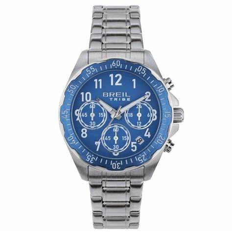 Breil Grow Up EW0719 Men's Chronograph Watch - Blue Dial, Stainless Steel Bracelet