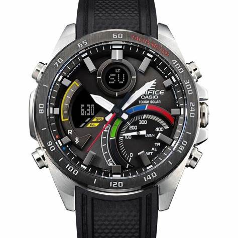 Casio Edifice ECB-900MP-1AEF Men's Solar-Powered Bluetooth Watch - Black Dial, Resin Band