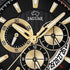 Jaguar Men's Swiss Quartz Chronograph Watch - Model J691/2, Gold PVD Stainless Steel Case, Black Dial, Black Rubber Strap