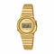 Casio LA700WEG-9AEF Vintage Mini Watch - Gold Dial, Gold Stainless Steel Mesh Band