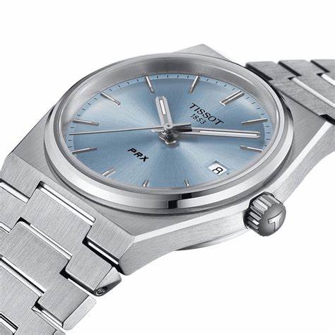 Tissot PRX T137.210.11.351.00 Unisex Quartz Watch - 35mm Stainless Steel, Ice Blue Dial