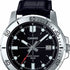 Reloj para hombre Casio MTP-VD01L-1CVUDF - Esfera negra, correa de cuero