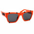 Philipp Plein SPP042W-54V47F Unisex Square Sunglasses – Matte Dark Orange Frame, Grey Lenses