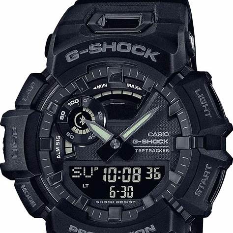 Casio G-SHOCK GBA-900-1AER Montre de sport analogique-numérique pour homme – Bracelet en résine noire, Bluetooth, suivi des pas