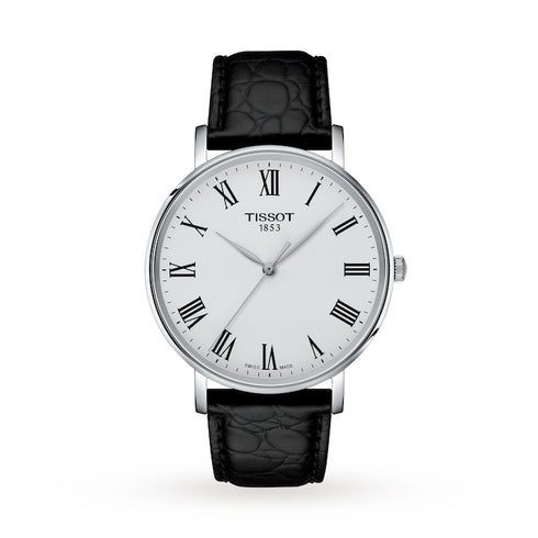 Tissot Everytime 40mm T1434101603300 – Classic Silver Dial, Black Leather