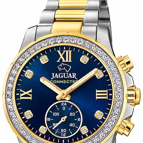 Jaguar J982/3 Women's Connected Watch - Blue Dial, Two-Tone Bracelet