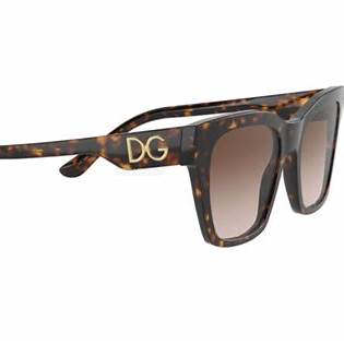 Dolce & Gabbana DG4384 502/13 Occhiali da sole da donna - Montatura avana, lenti sfumate marroni