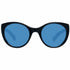 Ermenegildo Zegna Couture ZC0009-F 01V53 Unisex Sunglasses - Black Acetate Frame, Blue Lenses, 53mm