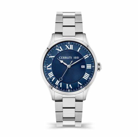 Cerruti 1881 Torcegno CIWGH2114101 Men's Quartz Watch - Blue Dial, Stainless Steel Bracelet