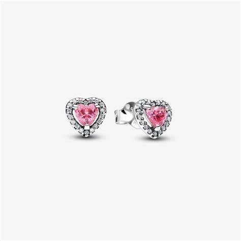 PANDORAPandora Timeless Elevated Pink Heart Stud Earrings 298427C02 - Sterling Silver, Pink Cubic ZirconiaBIJOXEcecile