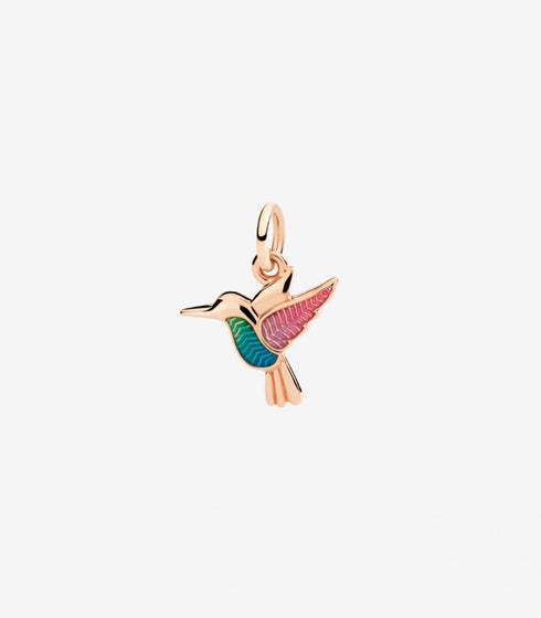 DoDo Hummingbird Charm DMC5008-COLIB-EMX9R – 9K Rose Gold & Enamel Pendant