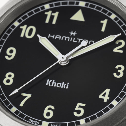 Hamilton Khaki Field Quartz H69401130 Orologio da uomo - Cassa in acciaio inossidabile da 38 mm, quadrante nero, bracciale in metallo
