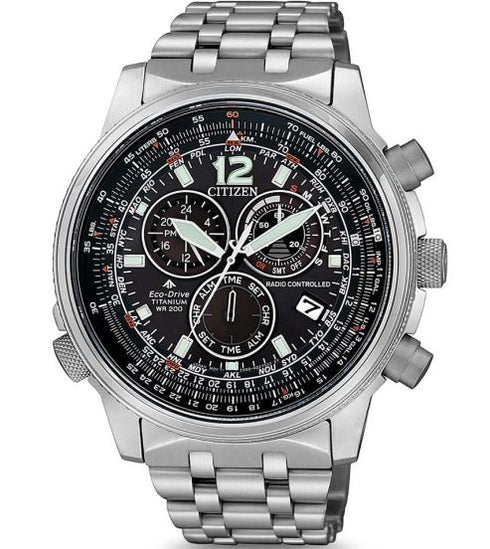 CITIZENCitizen Promaster Sky CB5850‑80E Men's 43 mm Super Titanium Chronograph – Black Dial, Radio‑Controlled, 200 mWATCHESEcecile