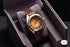 Bulova Jet Star 97B214 Men's Watch - Gold-Tone Dial, Brown Leather Strap, Official Box