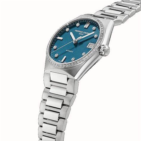 Frederique Constant Highlife Ladies Automatic Sparkling FC-303LBSD2NHD6B – Limited Edition, Blue Dial, Diamond-Set Bezel