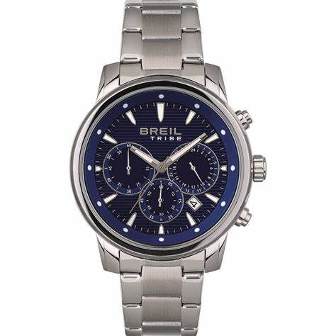 Breil Caliber EW0511 Herren-Chronographenuhr - Blaues Zifferblatt, Edelstahlarmband